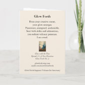 Sammelfähige Glow Forth Grußkarte Karte (Rückseite)