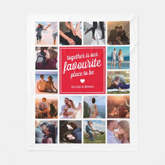 Sammelfoto Collage Fleecedecke (Vorderseite)