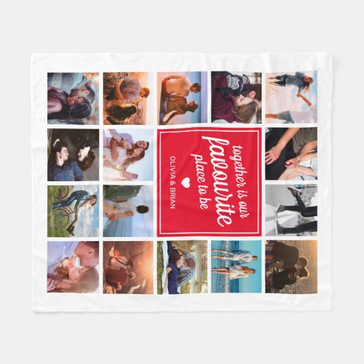 Sammelfoto Collage Fleecedecke (Vorderseite (Horizontal))