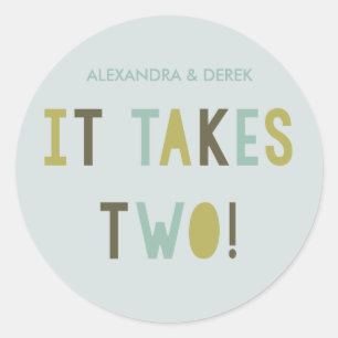 Sammelhefter // Aqua Runder Aufkleber