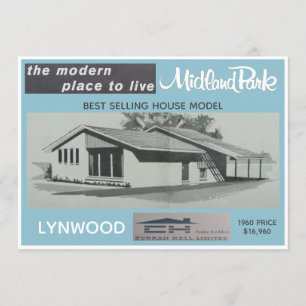 Sammelkarte für das Midland Park House Model Einladung