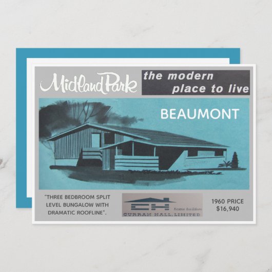 Sammelkarte für das Midland Park House Model Einladung (Vorne/Hinten)