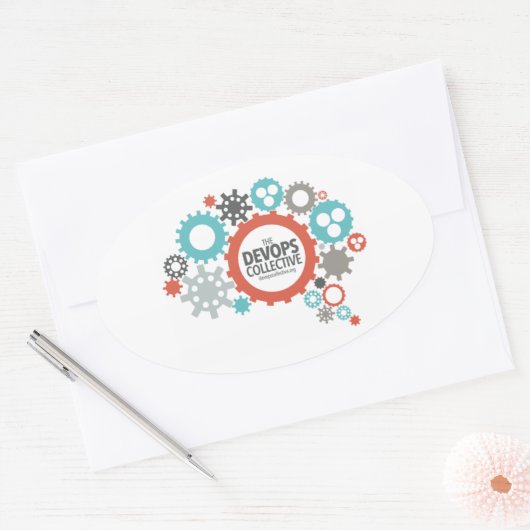 Sammelkleber für DevOps Ovaler Aufkleber (Umschlag)