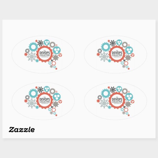 Sammelkleber für DevOps Ovaler Aufkleber (Blatt)