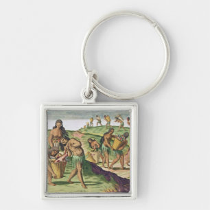 Sammeln der Nahrung für das Kommunallagerhaus Schlüsselanhänger