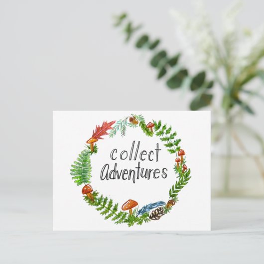 Sammeln Sie Abenteuer Postkarte (Stehend Vorderseite)