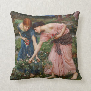 Sammeln Sie Ihre Rosenknospe vor Raphaelit-Throw-K Kissen
