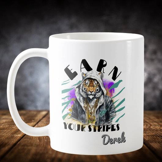 Sammeln Sie Ihre Streifen Motivierend Tiger Kaffeetasse