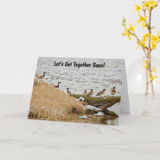 Sammeln Sie Meeting Gänse Fun Art Card Karte (Gelbe Blume)