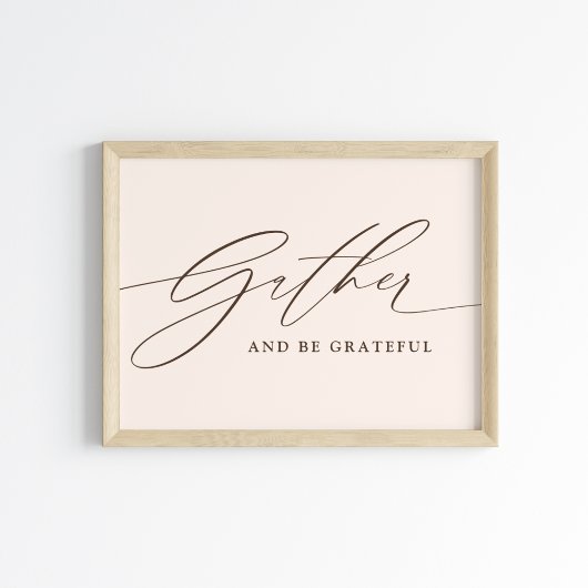 Sammeln Sie und seien Sie dankbar Script Poster