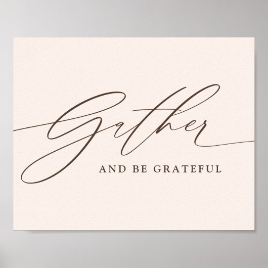 Sammeln Sie und seien Sie dankbar Script Poster (Vorne)