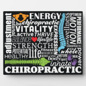 Sammeln von Chiropraktischen Wörtern und Elementen Fotoplatte (Vorderseite)