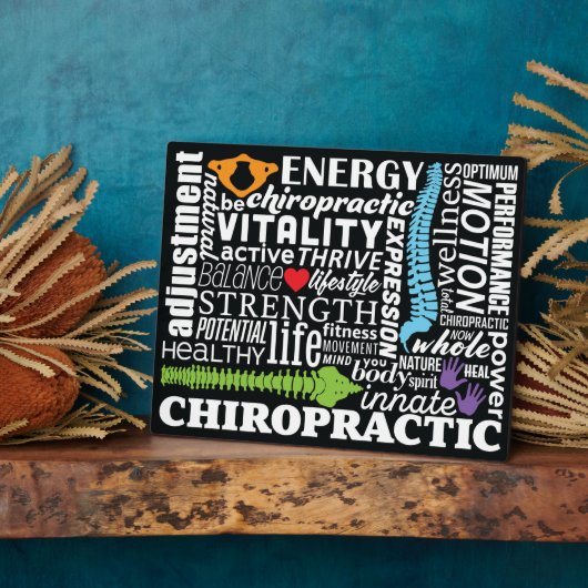 Sammeln von Chiropraktischen Wörtern und Elementen Fotoplatte (Seite)