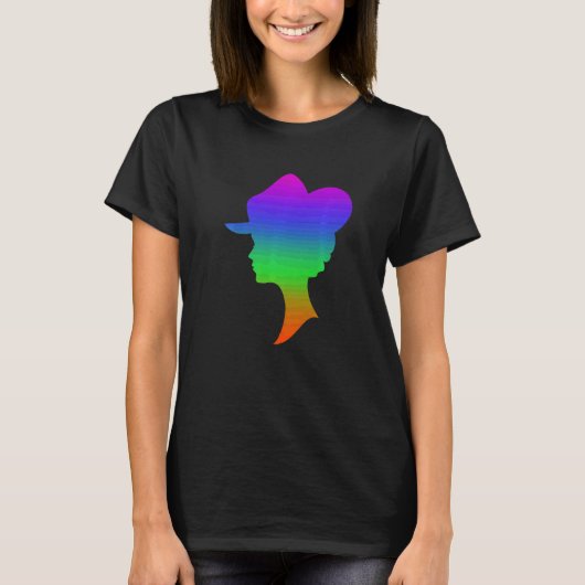 Sammeln von Hats-Schatten in Regenbogenfarbe T-Shirt (Vorderseite)