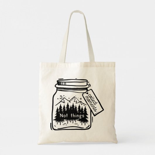 Sammeln von Momenten Cooler Camping-Quote Tragetasche (Rückseite)