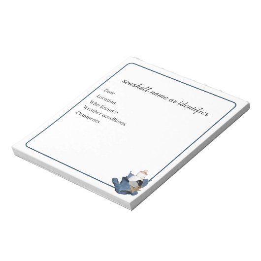 Sammeln von Muschelmarken Notizblock (Rotiert)