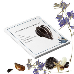 Sammeln von Muschelmarken Notizblock