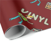 Sammeln von Vinyl-Aufzeichnungen Geschenkpapier (Rolleneckpunkt)