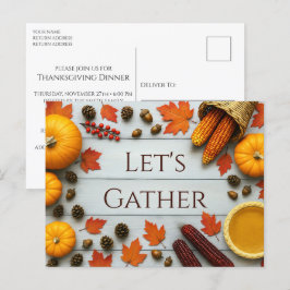 Sammeln wir Erntedank-Einladung Postkarte