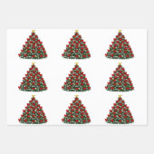 Sammelpapier für Weihnachtsfeiern 3 Flachblätter Geschenkpapier Set (Vorderseite)