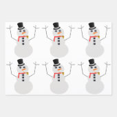 Sammelpapier für Weihnachtsfeiern 3 Flachblätter Geschenkpapier Set (Vorderseite 3)