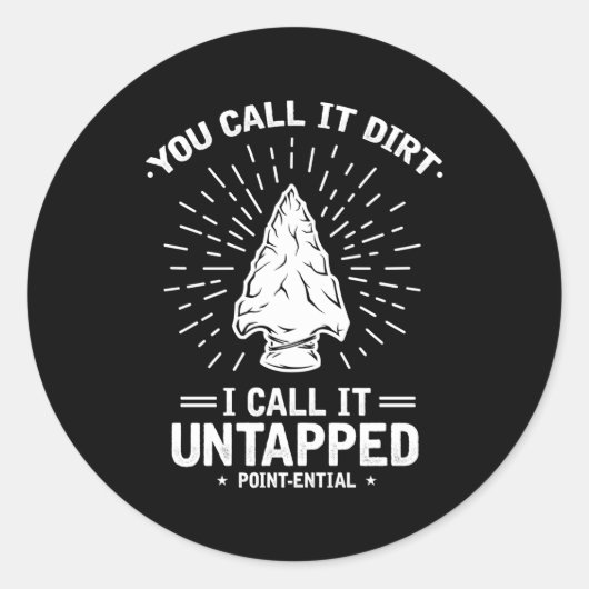 Sammelquote für Pfeilspitzen für Pfeiljäger Runder Aufkleber (Vorderseite)