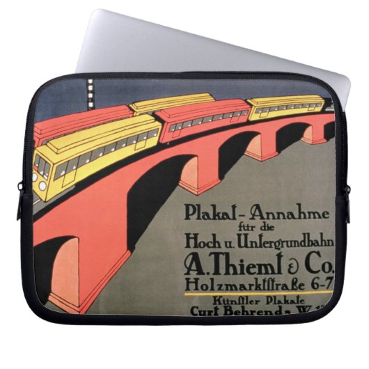'Sammelstelle für Über- und Untergrund-Eisenbahn Laptopschutzhülle (Vorderseite)