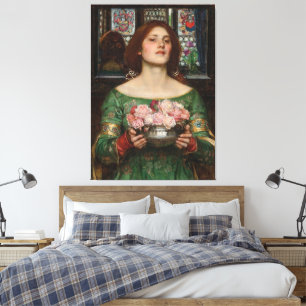 Sammelt Rosenknospen  Kunst von John William Water Leinwanddruck