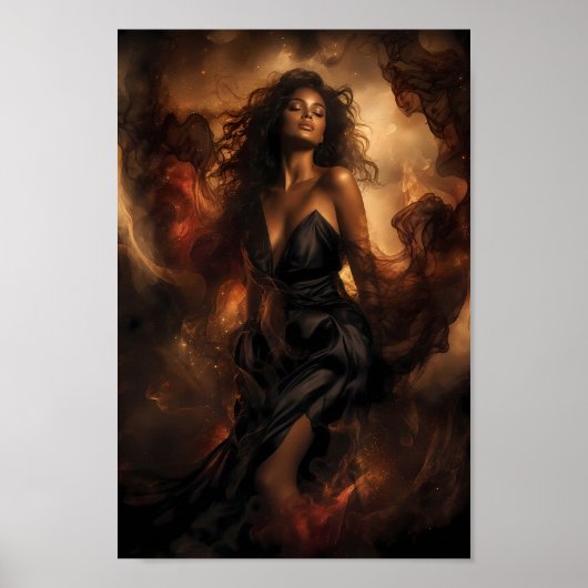 Sammetglut Mitternachts-Traumlandschaft-Kunstposte Poster (Vorne)