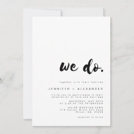 SAMMI Minimal "We Do" Einladung zur Hochzeit