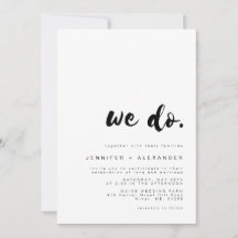 SAMMI Minimal "We Do" Einladung zur Hochzeit