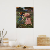 Sammle dein Rosenknospe Poster von John W. Waterho (Küche)