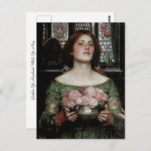 Sammle deine Rosenknospe, während du Mai bist Postkarte (Vorne/Hinten)