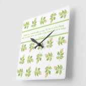 Sammle deine Rosenknospe Zitat Wall Clock Quadratische Wanduhr (Winkel)