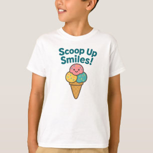 Sammle Lächeln Ein Spaß Buntes Eis-Grafik T-Shirt