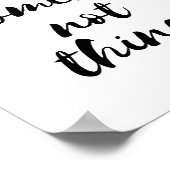 Sammle Momente nicht Dinge schwarzen Schriftart Poster (Ecke)