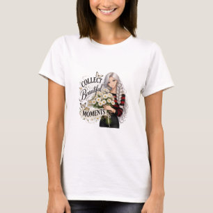 Sammle schöne Momente Anime-Mädchen T-Shirt