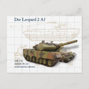 Sammler Modellpanzer Leopard 2 A5 Postkarte