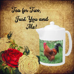 Sammler Rhode Island Rooster<br><div class="desc">Wunderschönes Rhode Island Red Rooster auf einem Porzellan Teekanne! Sammler werden diese Liebe zu ihrer Sammlung hinzufügen!</div>