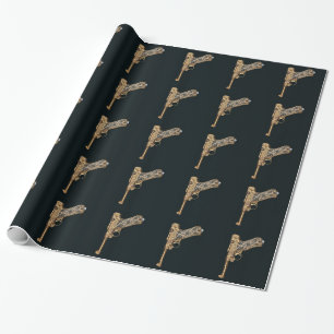 Sammler von gravierten Antiquitätenschusswaffen Geschenkpapier