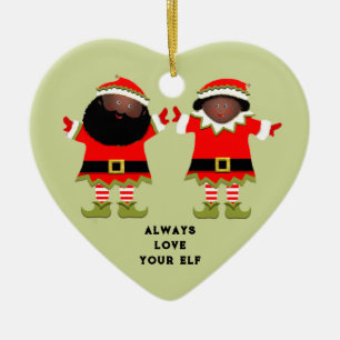 Sammlerobjekt Weihnachtspaar Keramik Ornament