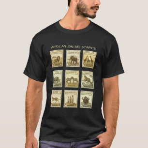 Sammlung Afrikanische Safari-Briefmarken Vintage-W T-Shirt