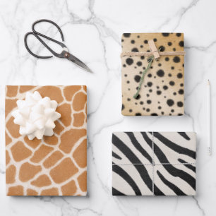 Sammlung afrikanischer Tiere realistische Tierwerb Geschenkpapier Set