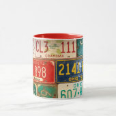 Sammlung alter rostiger Nummernschilder Tasse (Zentrum)