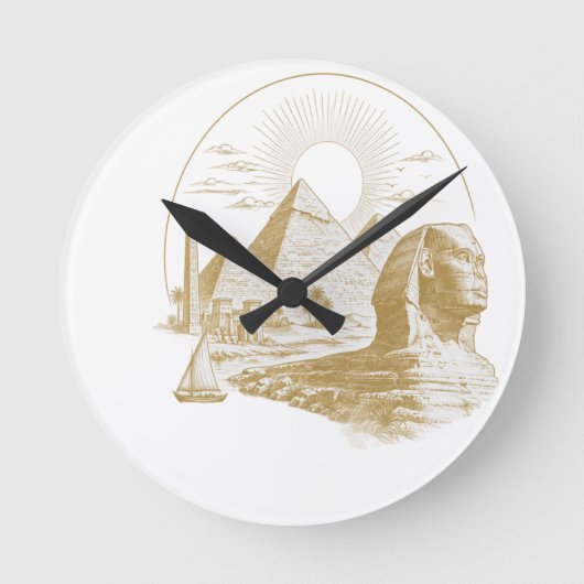 Sammlung Altes Ägypten Runde Wanduhr (Vorderseite)