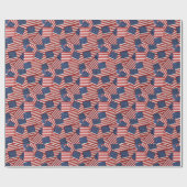Sammlung amerikanischer Flagge Geschenkpapier (Flach)