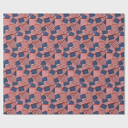 Sammlung amerikanischer Flagge Geschenkpapier (Flach)