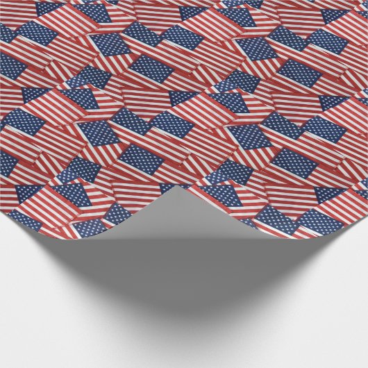 Sammlung amerikanischer Flagge Geschenkpapier (Ecke)