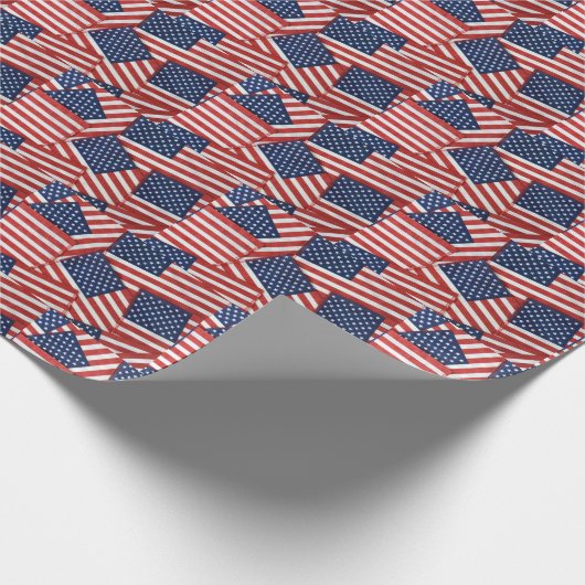 Sammlung amerikanischer Flagge Geschenkpapier (Ecke)