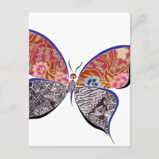 Sammlung Batik und Schmetterling Nr.6 Postkarte (Vorderseite)